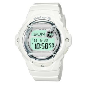 Ladies+Baby-G+Gloss+White+Jelly+Digital+Watch