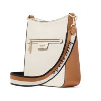 Hudson Colorblocked  Messenger Crossbody - Parchment Multi