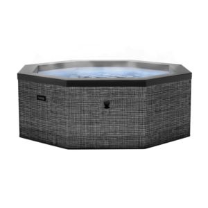 Como+Octagon+6+Person+Eco+Foam+Spa+Flint+Gray