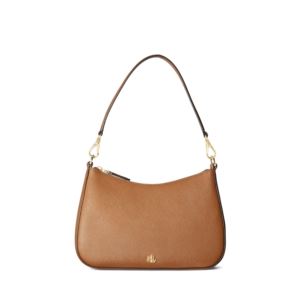 Danni+Crosshatch+Medium+Leather+Shoulder+Bag+Tan