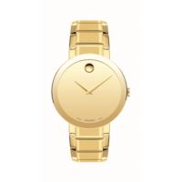 Mens Sapphire Watch 39mm Gold Dial Gold
