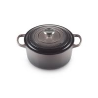 4.5qt Signature Cast Iron Round Dutch Oven Oyster