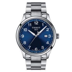 Men%27s+Gent+XL+Classic+Stainless+Steel+Watch+Blue+Dial