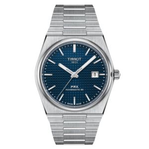 Men%27s+PRX+Powermatic+80+Automatic+Stainless+Steel+Tonneau+Watch+Blue+Dial