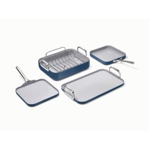 5pc+Square+Cookware+Set+Navy