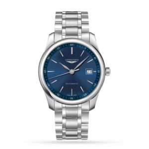 Mens%27+Master+Collection+Automatic+Stainless+Steel+Watch+Blue+Dial