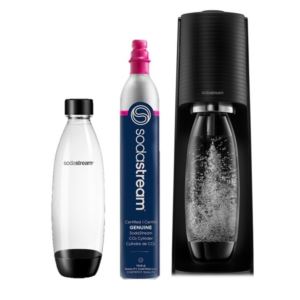 Terra+Soda+Stream+Starter+Kit+Includes+Machine%2C+Co2%2C+Carbonation+Bottle%2C+Black