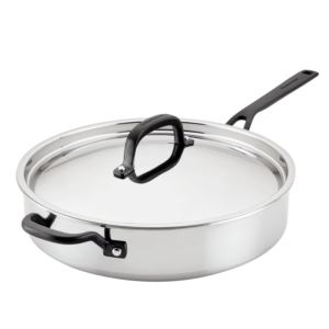 5qt+Stainless+Steel+5-Ply+Covered+Saute+Pan+w%2F+Helper+Handle