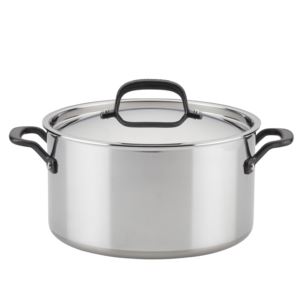 8qt+Stainless+Steel+5-Ply+Clad+Stockpot+w%2F+Lid