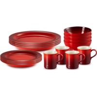 16pc Vancouver Dinnerware Set - Cerise