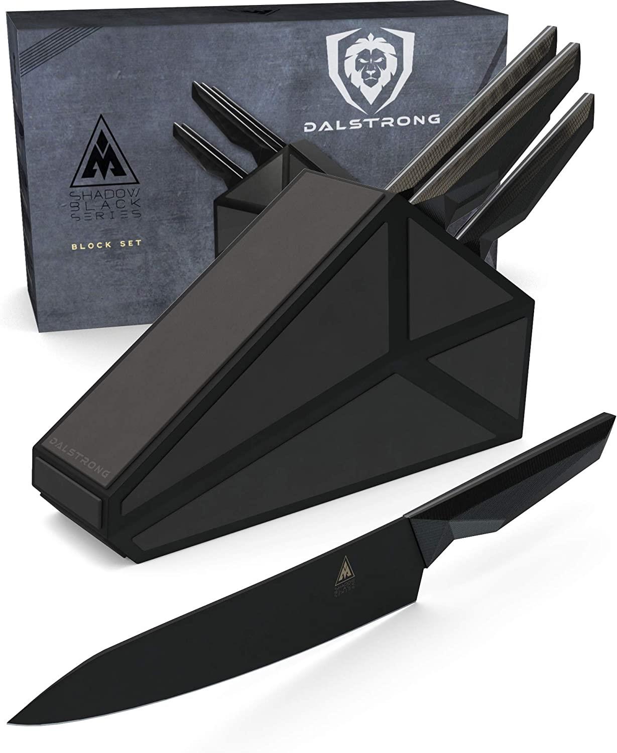 Dalstrong 5-Piece Knife Set with Storage Block - High Carbon Steel - Shadow  Black Series