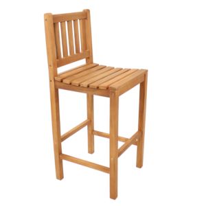 Teak+Wood+Outdoor+Bar+Chair