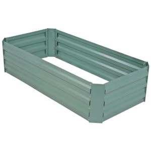 4x2+ft+%281.2x0.6+m%29+Galvanized+Steel+Rectangle-Shaped+Raised+Garden+Bed+-+Green