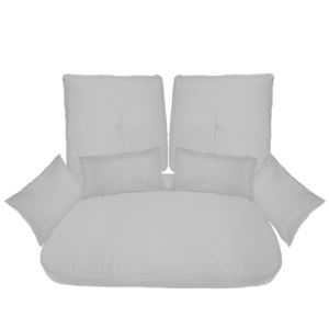 Double+Egg+Chair+Glider+Cushion+Set+with+Throw+Pillows+-+Gray