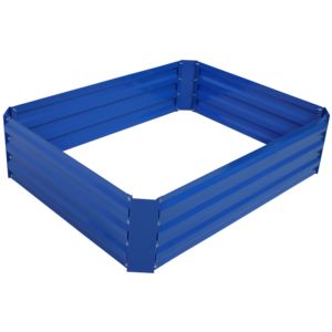 4x3+ft+%281.2x0.9+m%29+Galvanized+Steel+Rectangle-Shaped+Raised+Garden+Bed+-+Blue