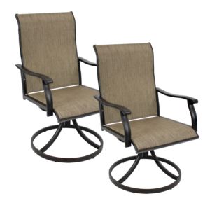Classic+Garden+Swivel+Chairs+-Brown+-+2-Pack
