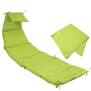 Sunnydaze+Hanging+Lounge+Chair+Replacement+Cushion+and+Umbrella+-+Apple+Green