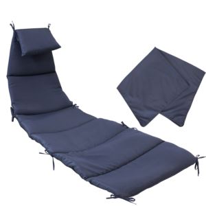 Sunnydaze+Hanging+Lounge+Chair+Replacement+Cushion+and+Umbrella+-+Navy