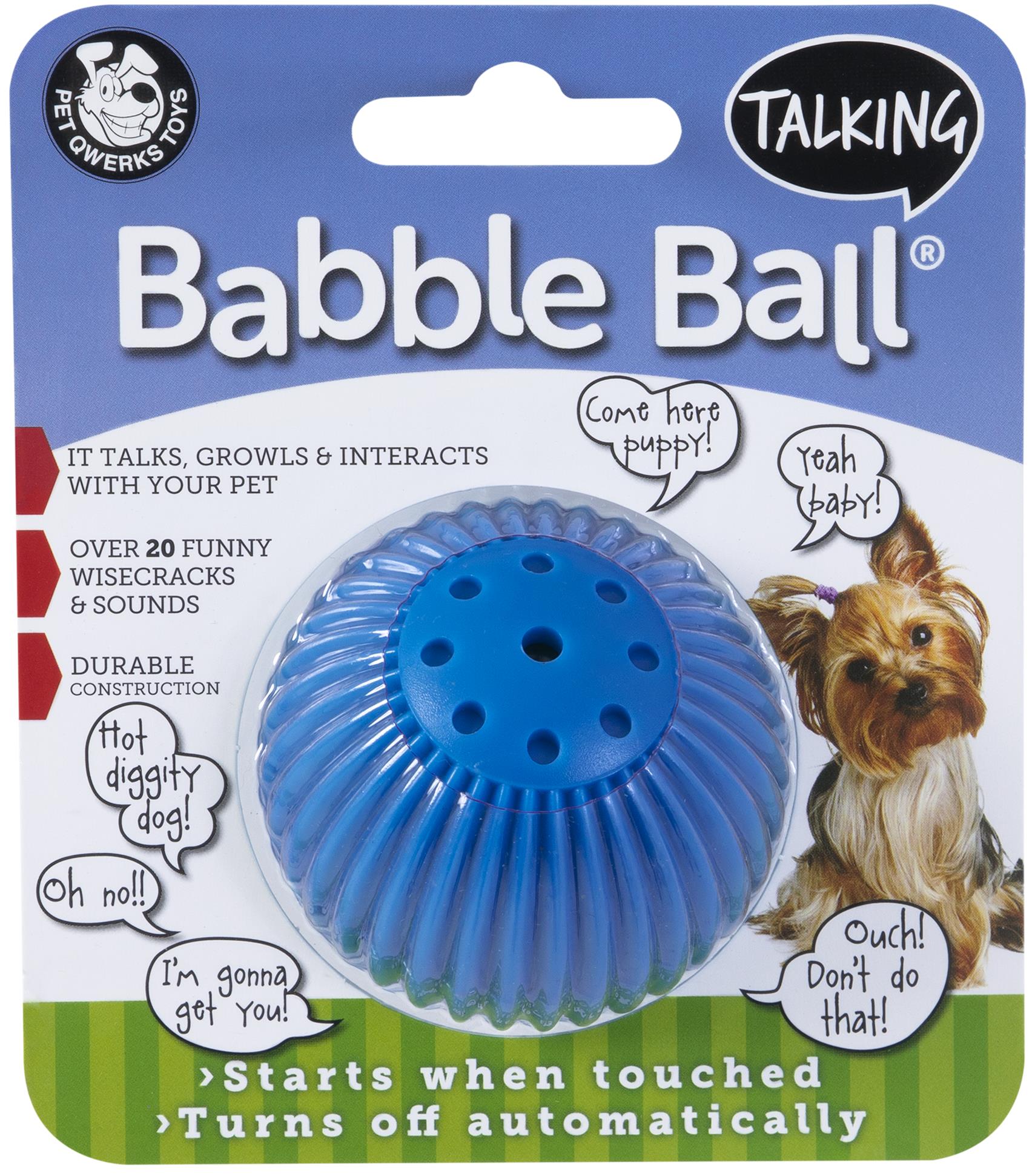 Pet Qwerks Animal Sounds Babble Ball Small-Interactive dog toy