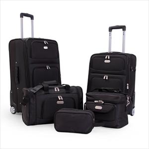 bob mackie 5 piece expandable luggage set