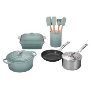 Le+Creuset+12Pc+Mixed+Material+Set+-+Sea+Salt