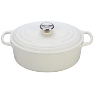 Le+Creuset+Signature+Oval+5.0Qt+Dutch+Oven+-+White