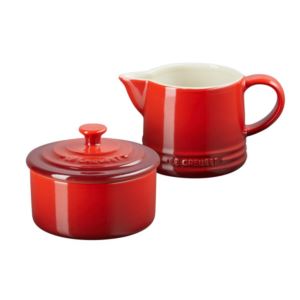 Le+Creuset+Signature+Cream+%26+Sugar+Set+-+Cerise+%2A%2ANEW%2A%2A