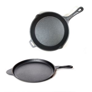 2pc+10.5%22+Pre+Seasoned+Cast+Iron+Skillet%2FGriddle+Set