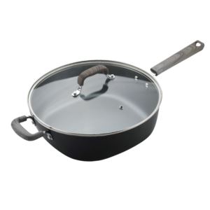 Extra+Deep+5qt+Nonstick+Frying+Pan+w%2F+12%22+Glass+Lid+Gray