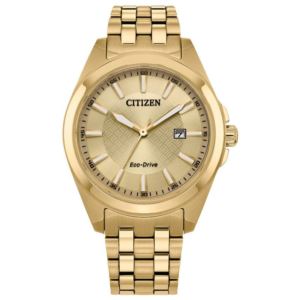 Men%27s+Peyton+Eco-Drive+Gold-Tone+Stainless+Steel+Watch+Champagne+Dial