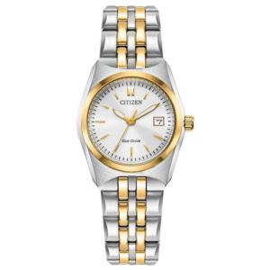 Ladies%27+Corso+Eco-Drive+Two-Tone+Stainless+steel+Watch+White+Dial