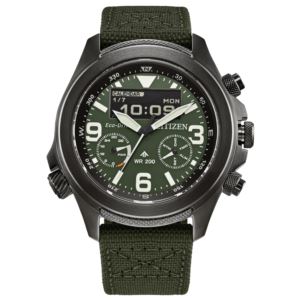 Men%27s+Promaster+Land+Eco-Drive+Green+CORDURA+Strap+Green+Dial