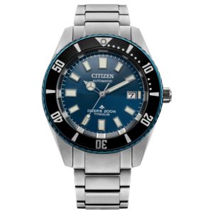 Men%27s+Promaster+Fujitsubo+Super+Titanium+Automatic+Silver+SS+Watch+Blue+Dial