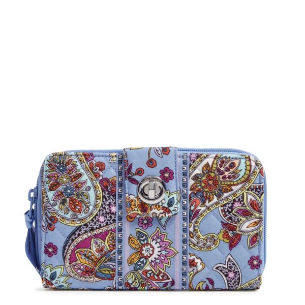 RFID Turnlock Wallet - Recycled Cotton - Provence Paisley