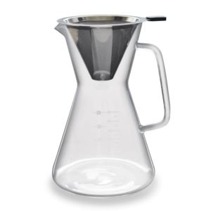 Glass+Pour+Over+Carafe+w%2F+Reusable+Filter