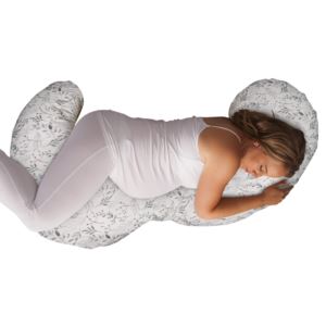 Boppy+Total+Body+Pillow+w%2F+Removable+Pillow+Cover+Gray+Scattered+Leaves