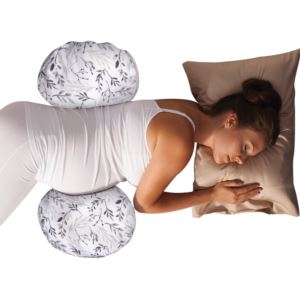 Boppy+Side+Sleeper+Pregnancy+Pillow+Gray+Falling+Leaves