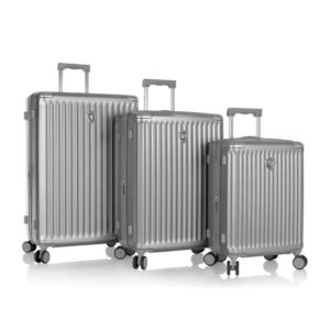 Heys+Luggage+Luxe+100%25+PC+3pc+Luggage+Set++-+Silver