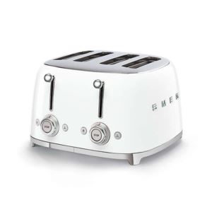 50s+Retro-Style+4+Slice+Slot+Toaster+White