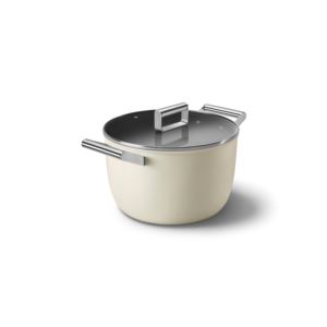 Retro-Style+8qt+Nonstick+Casserole+w%2F+Lid+Cream