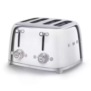 50s+Retro-Style+4+Slice+Slot+Toaster+Stainless+Steel