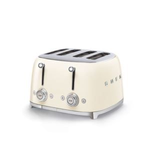 50s+Retro-Style+4+Slice+Slot+Toaster+Cream