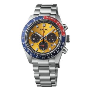 Men%27s+Prospex+Speedtimer+Solar+Chronograph+Silver-Tone+SS+Watch+Yellow+Dial