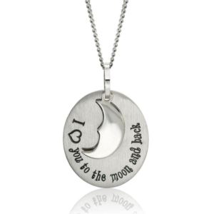 Joyful+Sentiments+I+Heart+You+To+The+Moon+And+Back+Pendant+Necklace