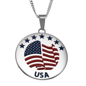 Joyful+Sentiments+Star+And+Flag+Pendant+Necklace