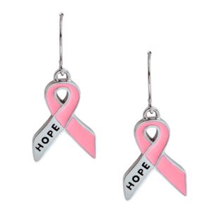 Joyful+Sentiments+Pink+Hope+Cancer+Ribbon+Dangle+Earrings