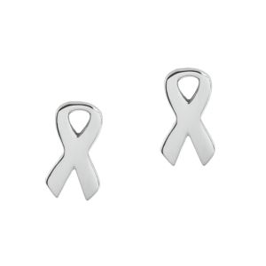 Joyful+Sentiments+Silver+Cancer+Awareness+Ribbon+Earrings