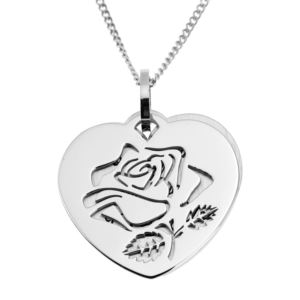 Joyful+Sentiments+How+Much+I+Love+You+Silver+Rose+Double+Pendant+Necklace