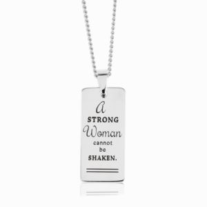 Joyful+Sentiments+A+Strong+Woman+cannot+be+Shaken+Pendant+Necklace