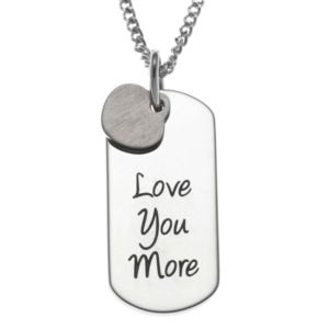 Joyful+Sentiments+Love+You+More+Dog+Tag+Pendant+Necklace